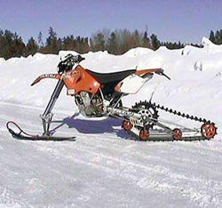 Как сделать снегоход из мотоблока